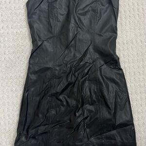 Cotton Candy Black Faux Leather Apparel